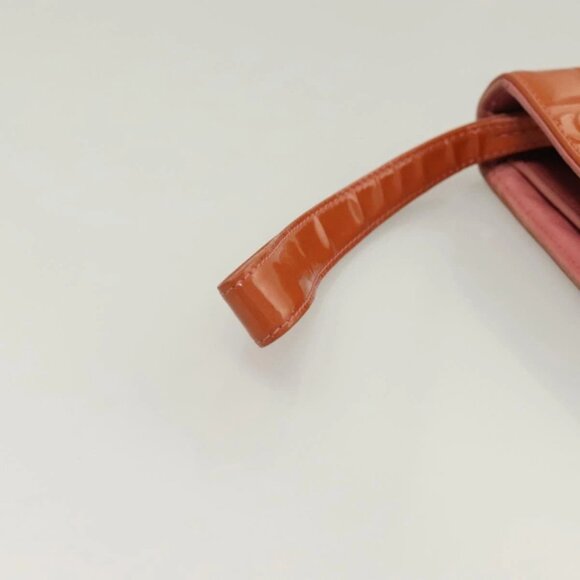 CHANEL Clutch Bag Enamel Pink Gold CC Auth - Picture 8 of 16